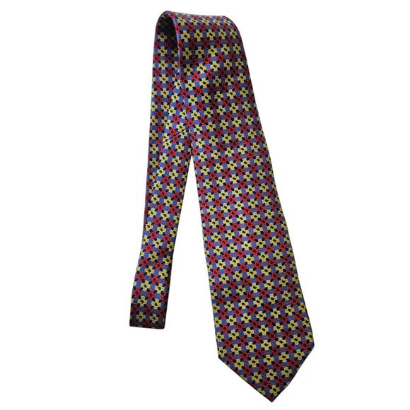 Faconnable Vintage Men Silk Tie - Picture 2 of 9